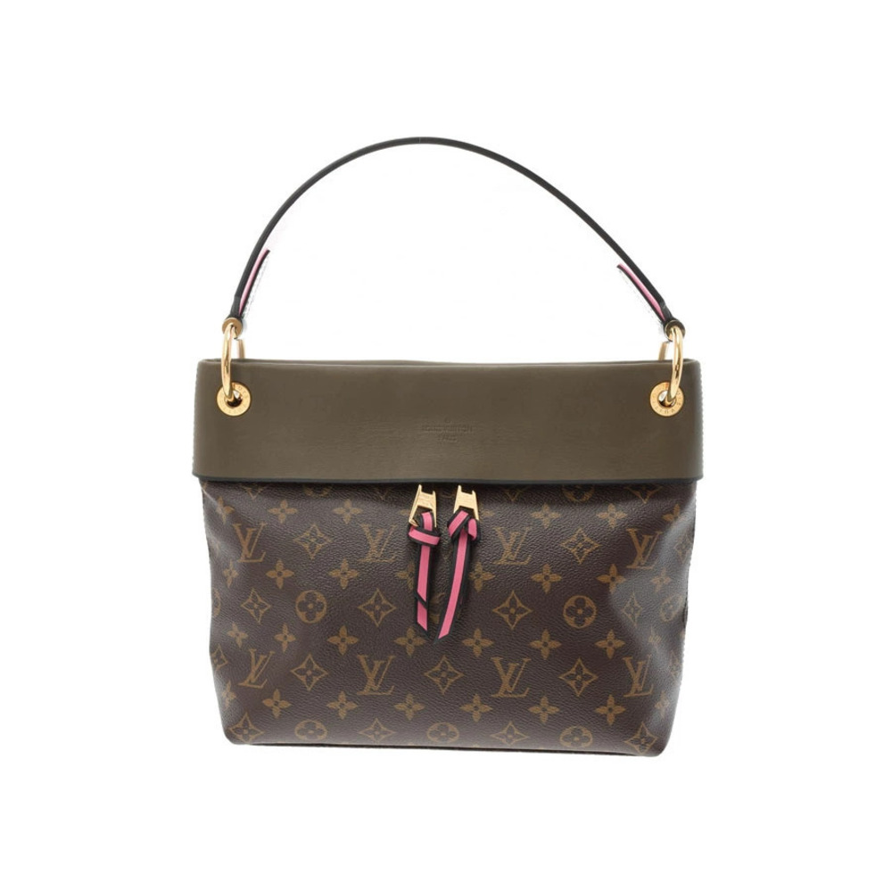 Louis Vuitton Monogram Tuileries Besace Khaki Brown Green Pink Leather Bag